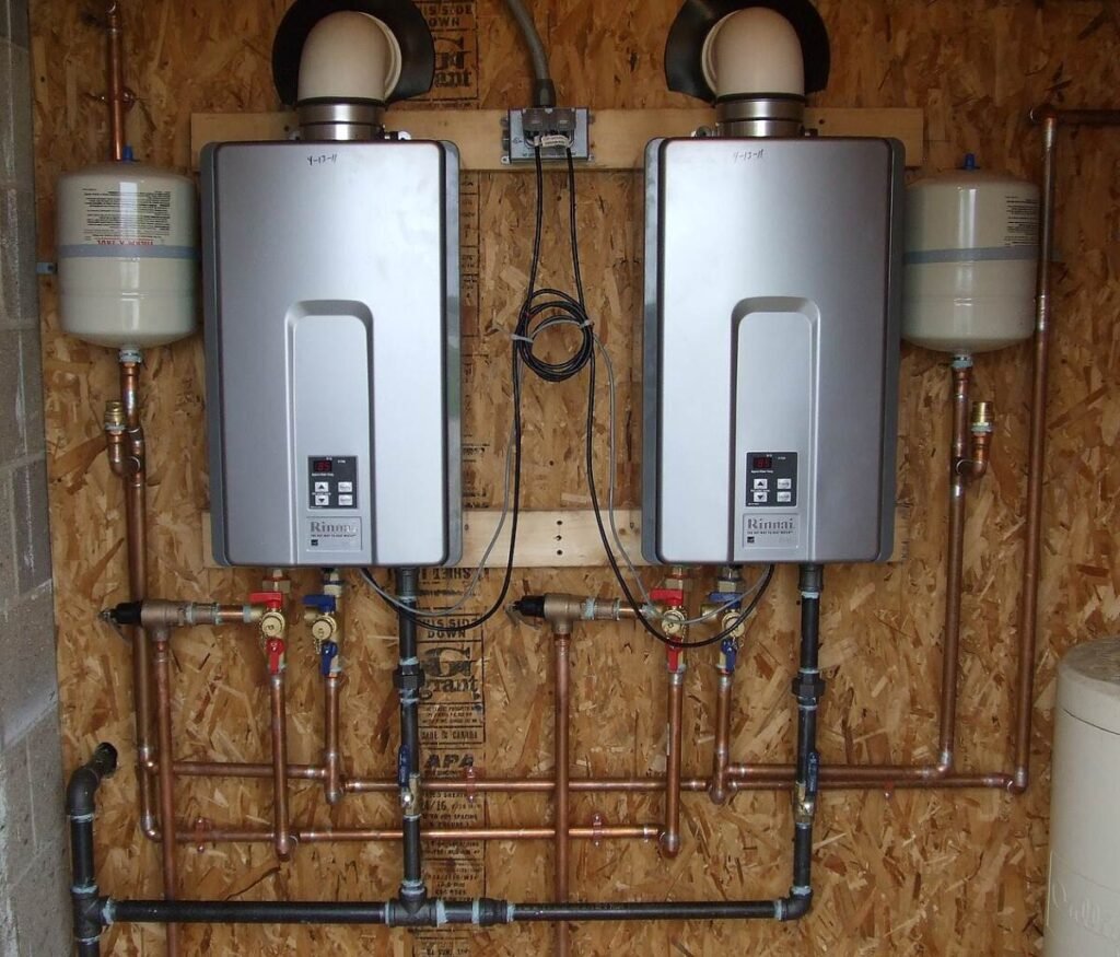 When sizing a tankless water heater, consider combining two or more units to meet all your hot water needs effectively.